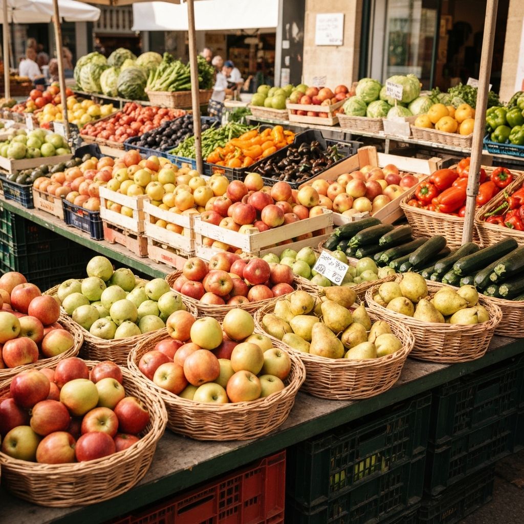 Fresh produce at local market
